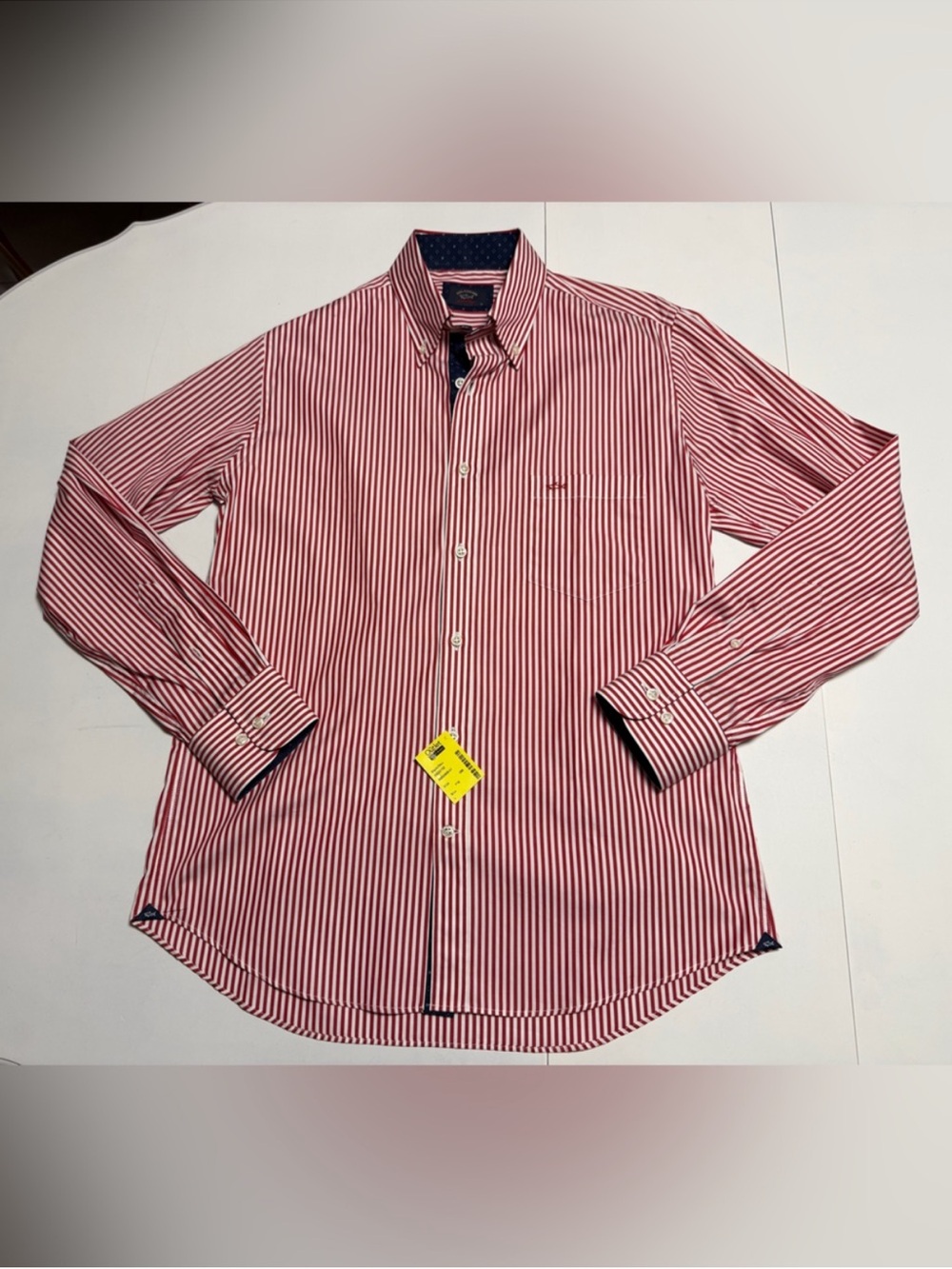 New! Paul & Shark red striped shirt